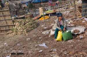 railway side market, Yangon